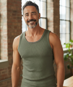 Férfi vastag pántos bordás trikó