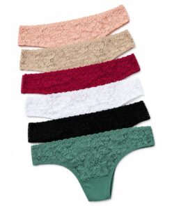Női csipkés pamut tanga 95% pamut XL–3XL