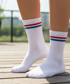 Férfi Magasszárú Sport zokni, fehér,5 pár/csomag