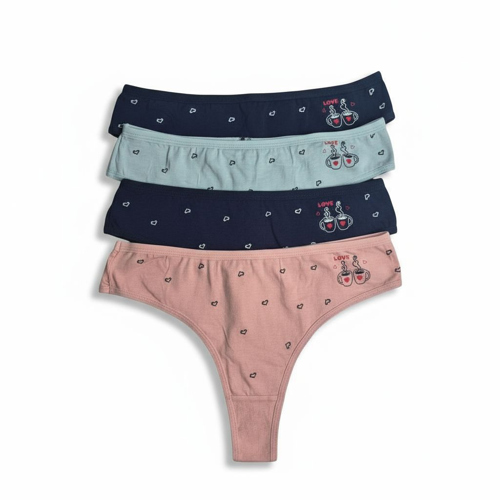 Női pamut tanga, (Egy csomagban több darab) - Image 5