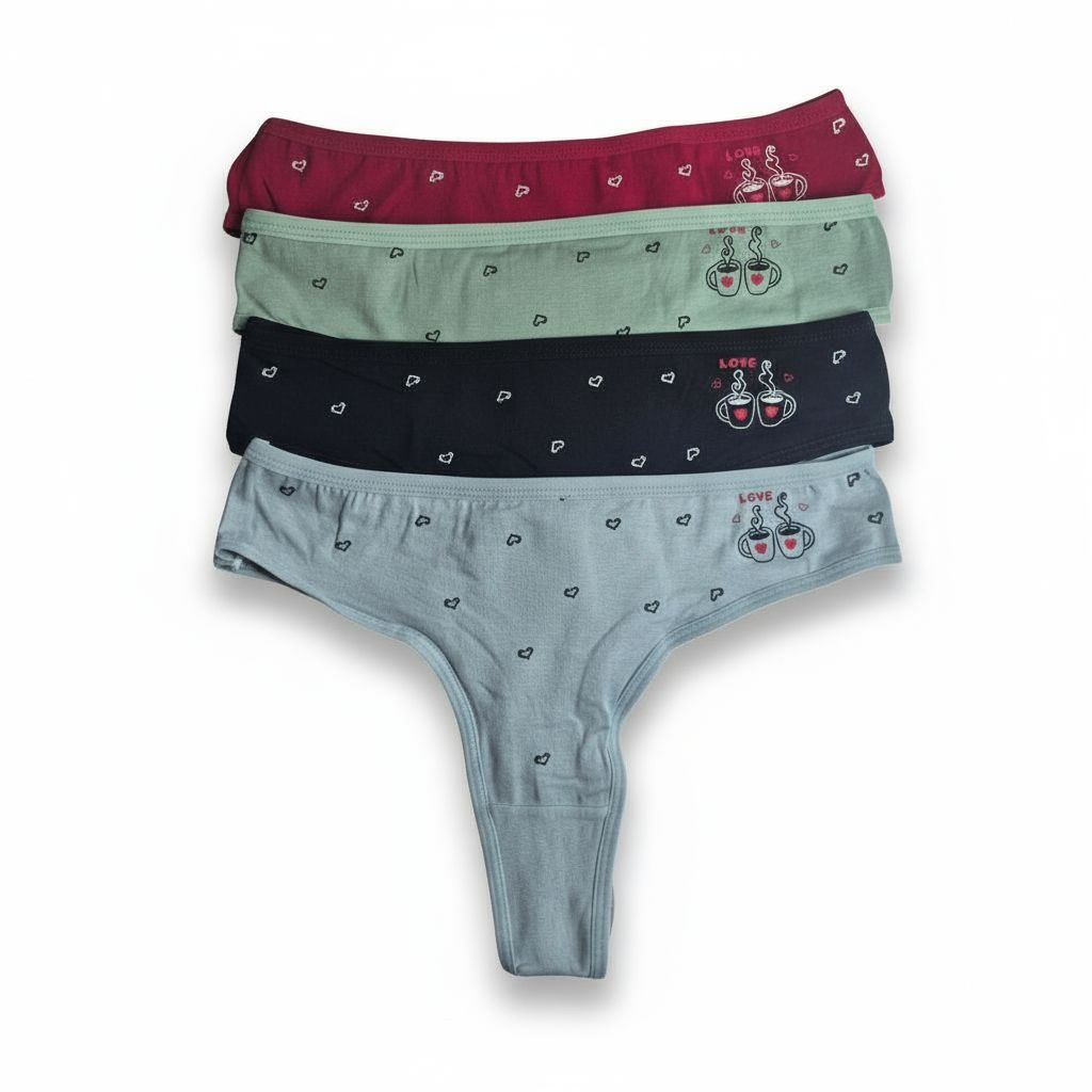 Női pamut tanga, (Egy csomagban több darab) - Image 4