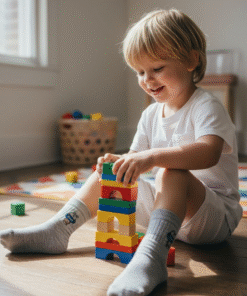 Kisfiú zokni,maci mintás,5 pár/csomag