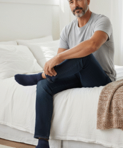 Férfi,bambusz zokni,orrvarrás nélküli,titok,5 pár/csomag