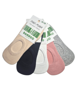 Női,bambusz zokni,orrvarrás nélküli,balerina,5 pár/csomag