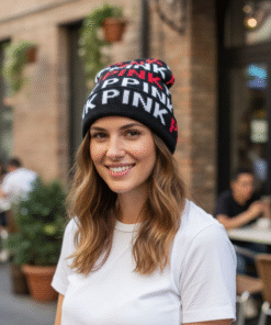 Női sapka,Pink feliratos