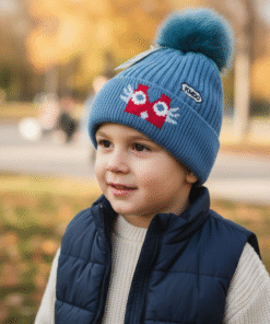 Kisfiú sapka,mintás,thermo