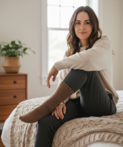 Női gyapjú zokni,1990.-/pár Egyszinű