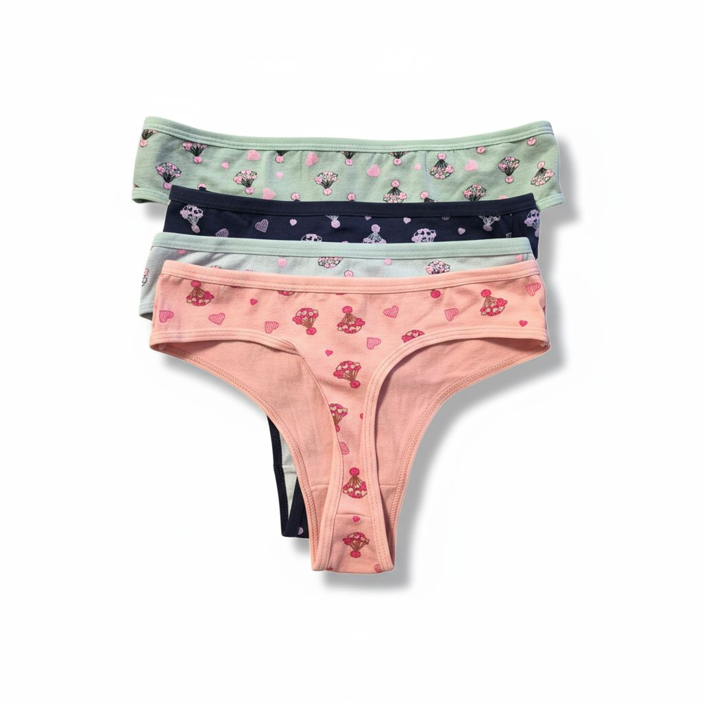 95% Pamut kényelmes tanga szivecskés - Image 3