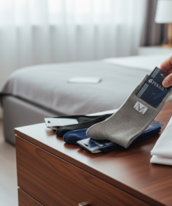 Pesail,Férfi normál szárú zokni,5 pár/csomag,színes