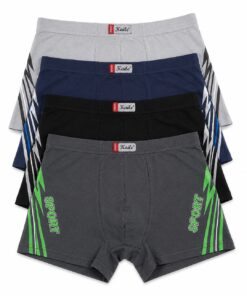 Férfi Sport Boxer 95% Pamut –Mintás, M–3XL | Kaile