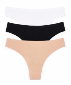 Lézervágott Varrásmentes Féltanga – Testszín, Fekete, Fehér | M–XL