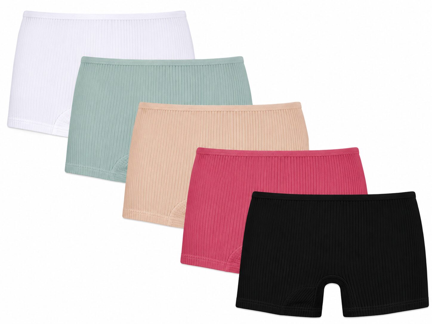 Női Bordázott Pamut Boxer – 95% Pamut, Kényelmes Boxer Fazon, M–XL