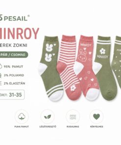 PESAIL 5 páras kislány zokni méretek és anyagösszetétel
