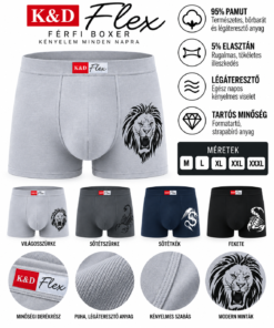 Állatmintás férfi boxer 95% pamut és 5% elasztán