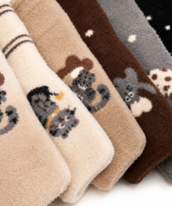 85% cashmere női zokni puha anyaga közelről