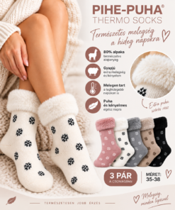 Női alpaka gyapjú thermo zokni 80% alpaka tartalommal