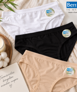 Berrak bambusz női bugyi testszínű fehér és fekete változatban természetes lifestyle környezetben