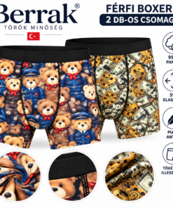 Berrak török férfi boxer 2 db-os csomag 95% pamut 5% elasztán