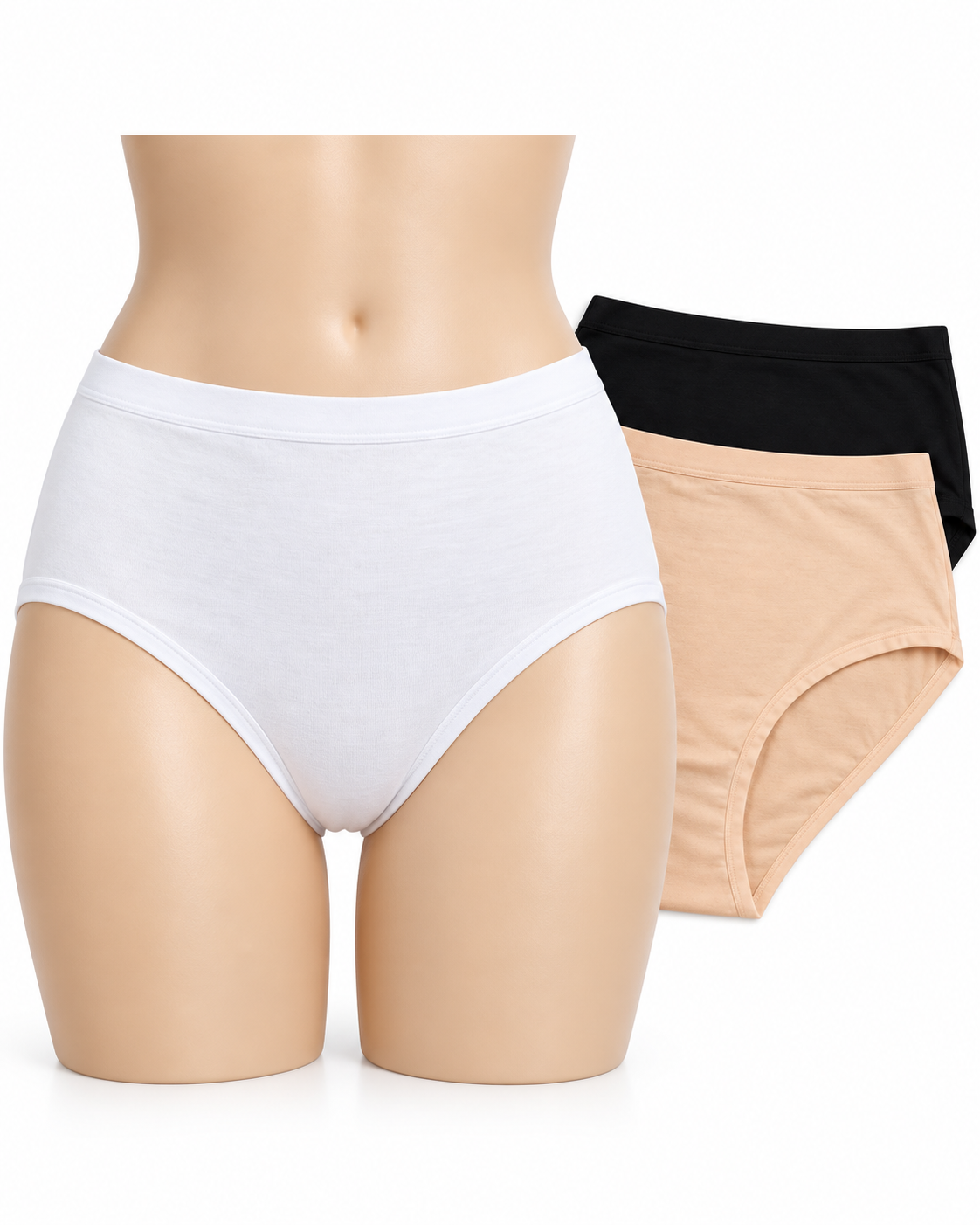 Berrak magas derekú bambusz női bugyi – 95% bambusz – XL–3XL