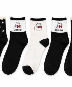 Cica mintás női zokni 5 pár