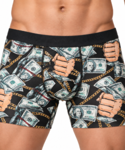 Berrak 2XL férfi boxer pénzes és láncos mintával modellen