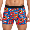 Berrak 2XL férfi boxer színes képregényes mintával modellen