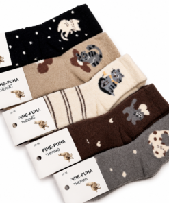 Mintás cashmere női zokni 5 pár 85% cashmere
