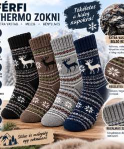 Férfi gyapjú thermo zokni 27% gyapjú és 12% nyúlszőr tartalommal