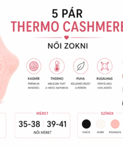 Thermo cashmere női zokni 5 pár 85% cashmere