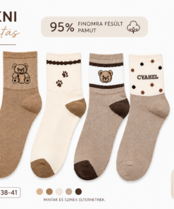 Maci mintás női zokni 5 pár 95% pamut
