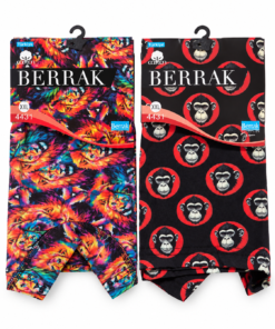 Berrak férfi boxer 2 db-os csomag 2XL címkés kép oroszlános és majmos