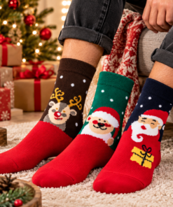 PESAIL férfi karácsonyi zoknik ünnepi otthoni környezetben, karácsonyi ajándékötlet férfiaknak